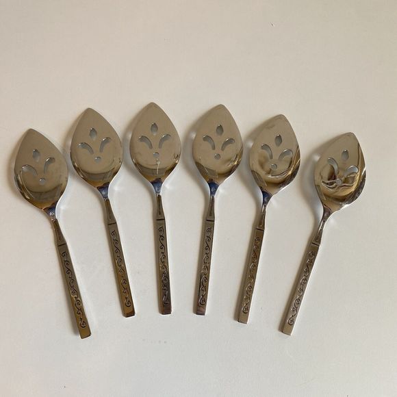 Oneida Ltd 1881 Rogers Stainless Pie Server Spanish Court Black Textured (6) Pcs - Picture 7 of 7